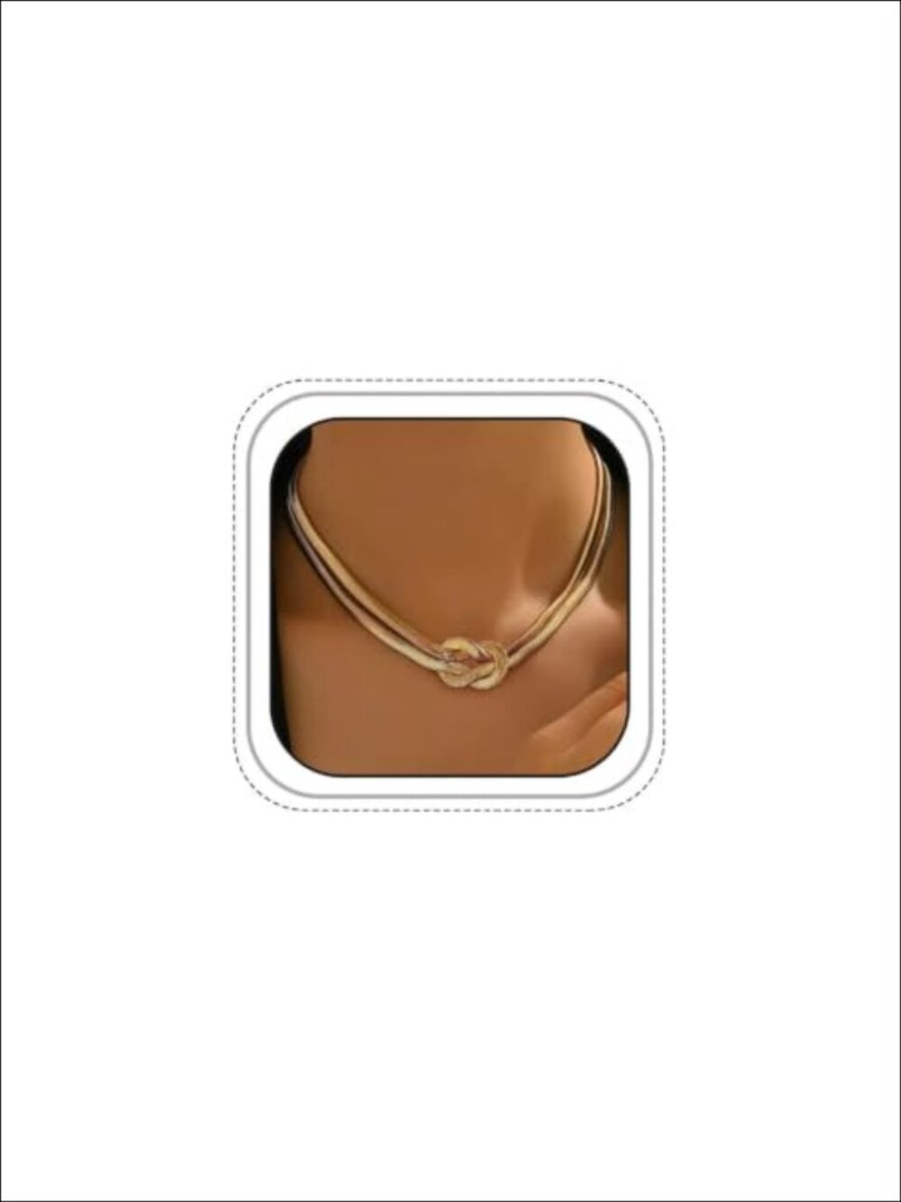 Herringbone Snake Chain Knot Choker Necklace Layered Collar Women